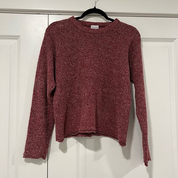 Columbia Women's Red/Maroon Crewneck Long Sleeve‎ Sweater Size Medium - Picture 1 of 8